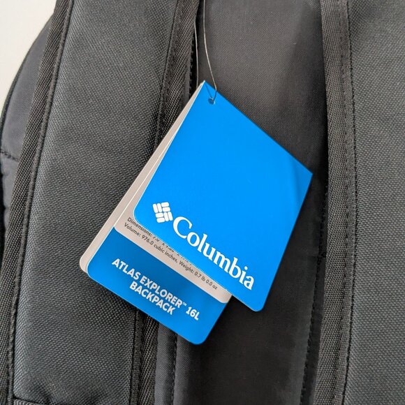 Columbia Atlas Explorer 16L Backpack Unisex Black Hiking Day Pack NWT - Picture 4 of 8